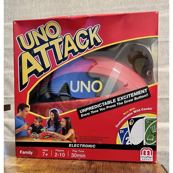 Mattel Other - UNO Attack Electronic Card Game NEW Sealed Mattel Family Party Game 2–10 Players